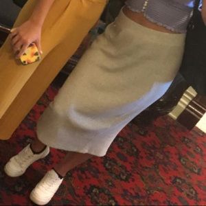 Grey midi skirt